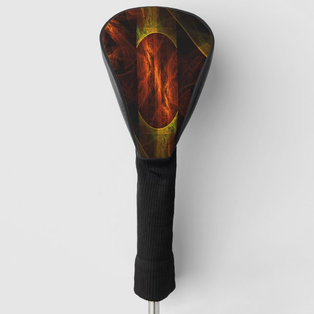 Mystische Jungle Abstrakte Kunst Golf Headcover (Vorderseite)
