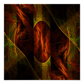Mystische Jungle Abstrakte Kunst Poster