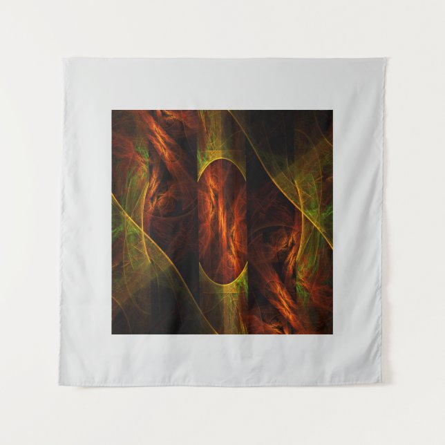 Mystische Jungle Abstrakte Kunst Wandteppich (Vorderseite)