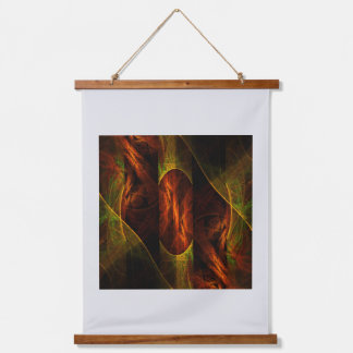 Mystische Jungle Abstrakte Kunst Wandteppich Mit Holzrahmen