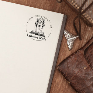 Mystische Katze aus der Bibliothek des Buches Gummistempel