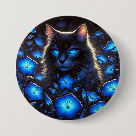 Mystische Katze Button