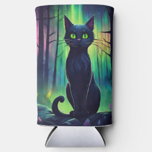Mystische Katze der Nordlichter Selters Dosenkühler