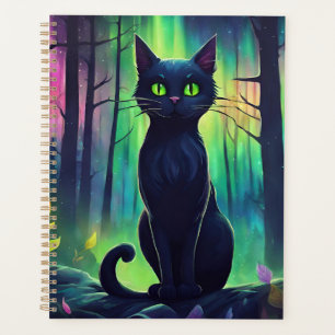 Mystische Katze des Nordlichts Planer