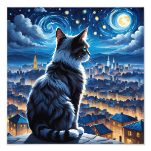 Mystische Katze Fotodruck