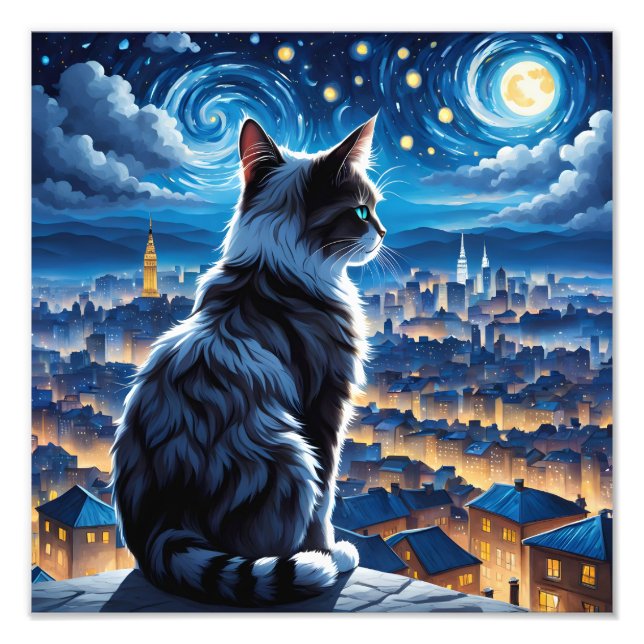 Mystische Katze Fotodruck (Vorne)
