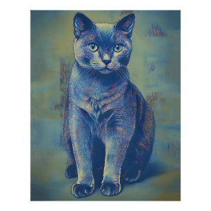 Mystische Katze Fotodruck
