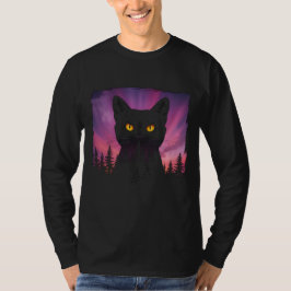 Mystische Katze im Twilight-Wald T-Shirt