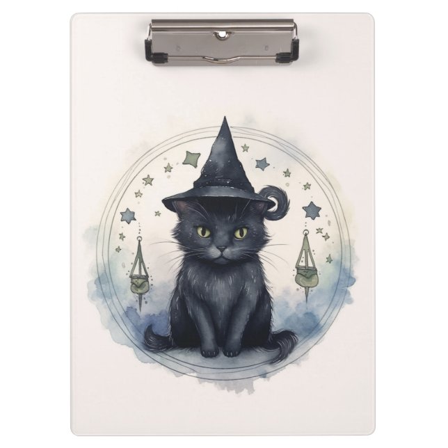 Mystische Katze Klemmbrett (Vorderseite)