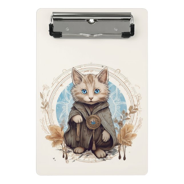 Mystische Katze Mini Klemmbrett (Vorderseite)