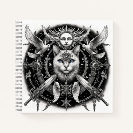 Mystische Katze Notizbuch