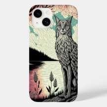 Mystische Katze psychedelische Handyhülle | Hexe