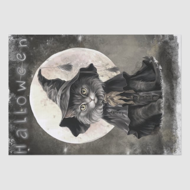 Mystische Katze Seidenpapier (Vorderseite)