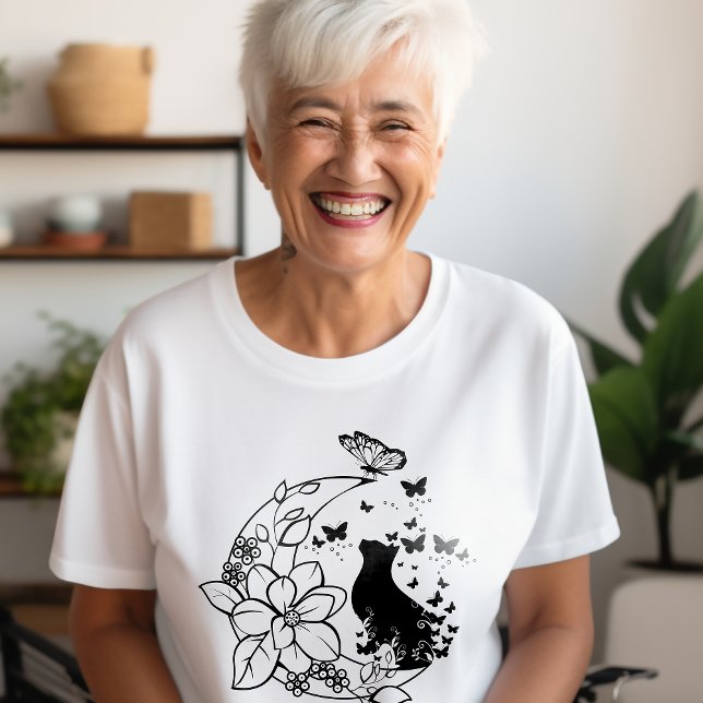 Mystische Katze und Mond T-Shirt (Von Creator hochgeladen)