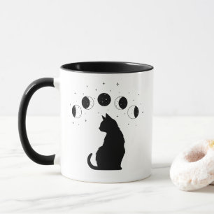 Mystische Katzenphasen Tasse