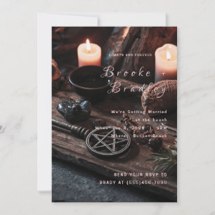 Mystische Kerzen-Ritual-Tisch-Hochzeit Einladung