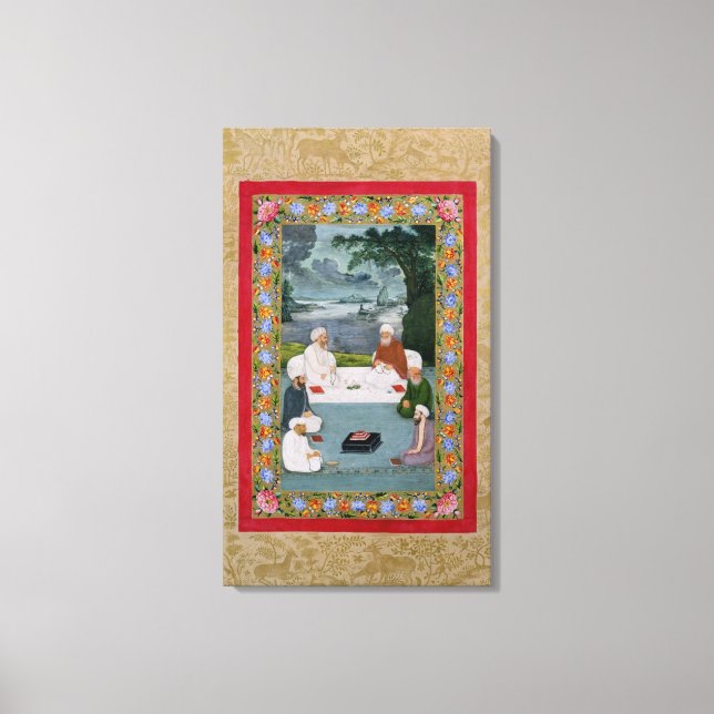 Mystische Konversation zwischen Sufic Sheiks Leinwanddruck (Vorderseite)