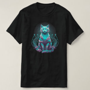 Mystische Korallenkatze NUR SCHWARZ T-Shirt