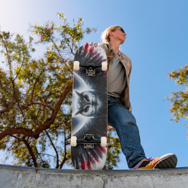 Mystische Kosmische Himmlische Eule Skateboard (Außenbereich 1)