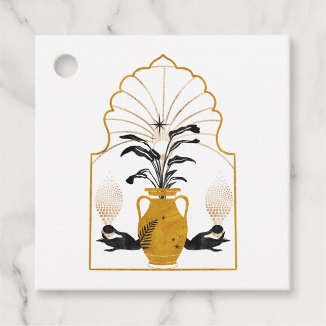 Mystische kosmische Pflanze Geschenkanhänger (Vorderseite)