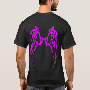 Mystische Kreaturen 1 Flügel - Lila Kontur T-Shirt