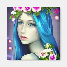 Mystische Kunst | Beautiful Blue Fairy Magnet