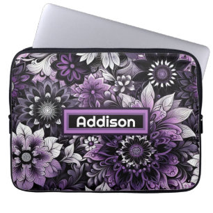 Mystische Lila Blüten Laptopschutzhülle