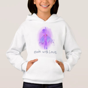 Mystische lila rosa Feen-Fantasie-Skizzen-Illustra Hoodie