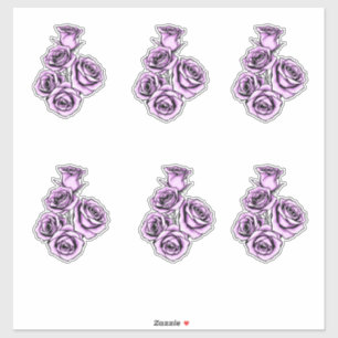 Mystische lila Rose individuell zugeschnittene Vin Aufkleber