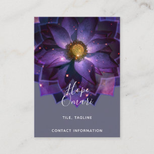 Mystische Lotusblumen-Mandala New Age Visitenkarte