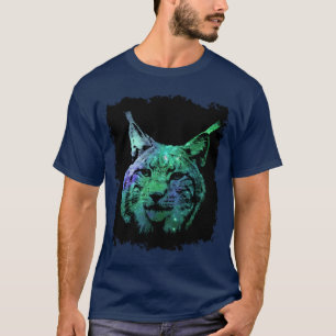 mystische Luchs-bunte Fantasie-wilde Katze der T-Shirt