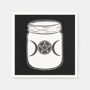 Mystische Magie Monde Mason Glas Halloween-Party Serviette