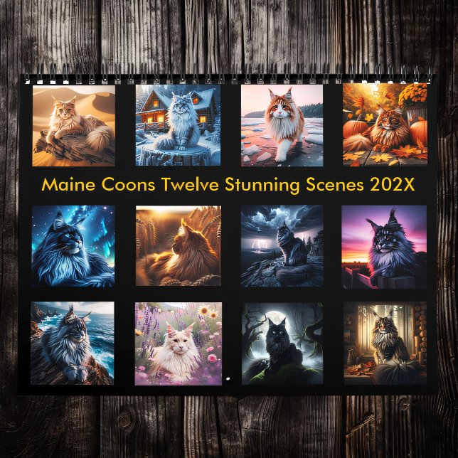 Mystische Maine Coons: Zwölf Atemberaubende Szenen Kalender (Von Creator hochgeladen)