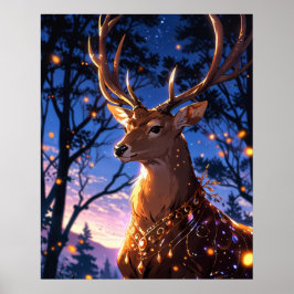 Mystische Majestät: Das Königliche Hirsch Poster