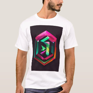 "Mystische Majestät: Geometrisches Löwenlogo mit H T-Shirt