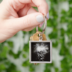 Mystische Maske mit Zeitgeist Schlüsselanhänger