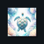 Mystische Meeresschildkröte Art Canvas Prints Leinwanddruck<br><div class="desc">Tauchen Sie ein in ein ruhiges Unterwasser-Reich mit diesem bezaubernden Leinwand aus Meeresschildkröten, der exklusiv von Do Tell A Belle erhältlich ist. Genießen Sie eine visuelle Reise, während die Meeresschildkröte anmutig zwischen den blauen Unterwasserbotanikalen tanzt, die in sanften Pastelltönen aus Grün, Türkis, Blau, Lavendel und Blassgelb gestrichen sind und die...</div>