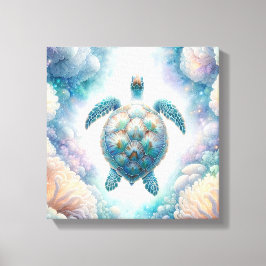 Mystische Meeresschildkröte Art Canvas Prints Leinwanddruck
