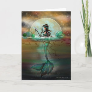 Mystische Meerjungfrau Fantasy-Kunst von Molly Har Karte