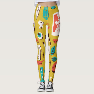 Mystische Melange: Nahtlose okkulte Elemente Leggings