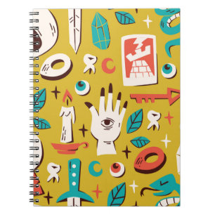 Mystische Melange: Nahtlose okkulte Elemente Notizblock