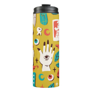 Mystische Melange: Nahtlose okkulte Elemente Thermosbecher