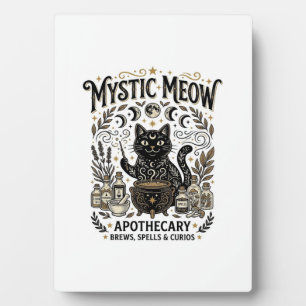 Mystische Meow-Katze Hexenhaft Mystische Apotheke Fotoplatte