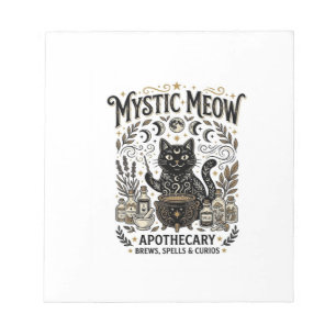 Mystische Meow-Katze Hexenhaft Mystische Apotheke Notizblock