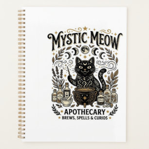 Mystische Meow-Katze Hexenhaft Mystische Apotheke Planer