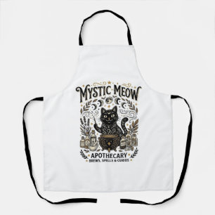 Mystische Meow-Katze Hexenhaft Mystische Apotheke Schürze