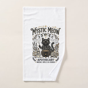 Mystische Meow-Katzen-Hexen-Apotheke Katze Vinta Handtuch