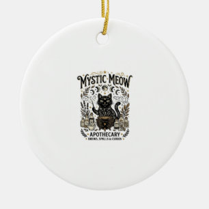 Mystische Meow-Katzen-Hexen-Apotheke Katze Vinta Keramik Ornament