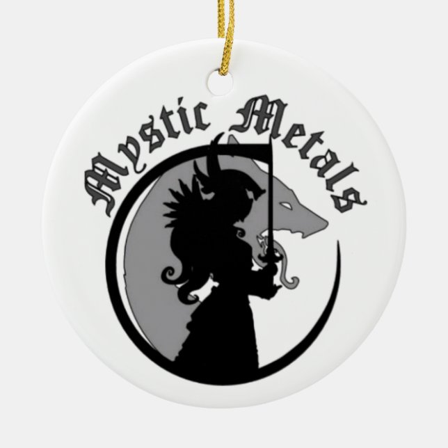 Mystische Metalle Keramik Ornament (Vorne)