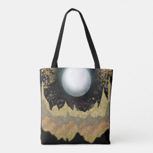 Mystische Mond-Goldberge Landschaft Moderne Pracht